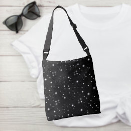 Stjärlja Sparkles Black and White Stars Axelväska