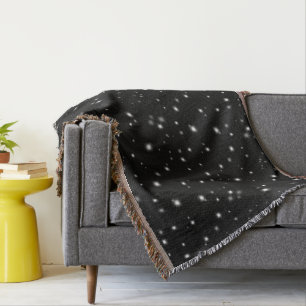 Stjärlja Sparkles Black and White Stars Filt