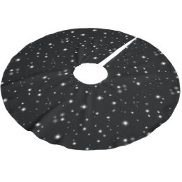 Stjärlja Sparkles Black and White Stars Julgransmatta Borstad Polyester