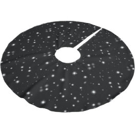 Stjärlja Sparkles Black and White Stars Julgransmatta Borstad Polyester