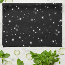 Stjärlja Sparkles Black and White Stars Kökshandduk