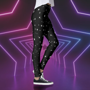Stjärlja Sparkles Black and White Stars Leggings
