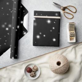 Stjärlja Sparkles Black and White Stars Presentpapper