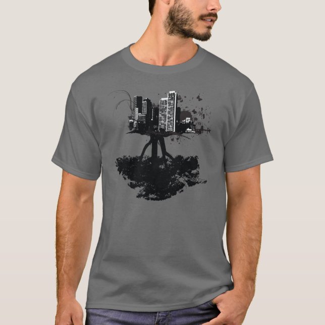 Stjärn- skjorta för bläckträdstad tee shirt (Framsida)