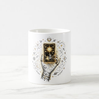 Stjärn Tarotkort Glödande Celestial Mystisk Konst Kaffemugg
