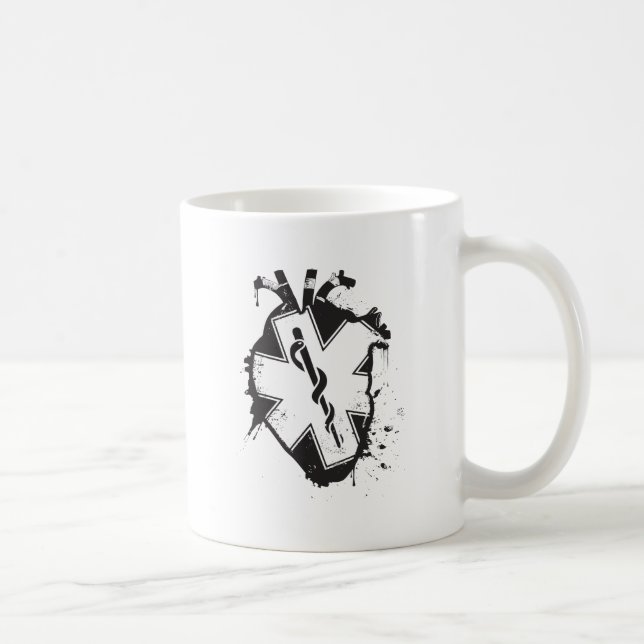 stjärna av anatomical hjärta för liv kaffemugg (Höger)