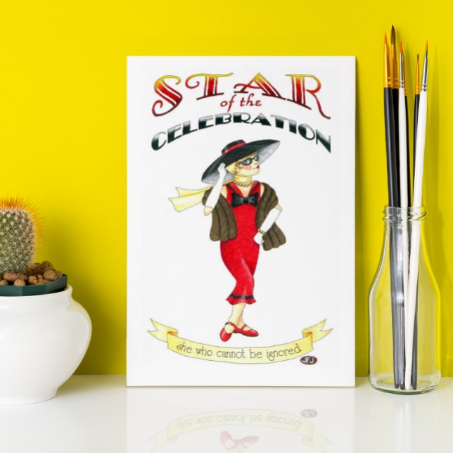 Stjärna av firandefödelsedagkortet kort (Skapare uppladdad)