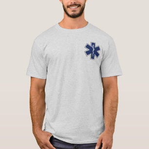 Stjärna av livsjukvårdare på marinblå kolfiber t-shirt