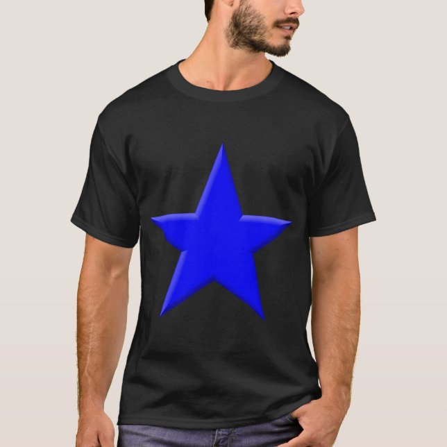 Stjärna - blå t-shirt (Framsida)