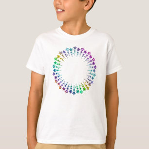 Stjärna cirkelns färgad I + ryggen. & idéer Tee Shirt