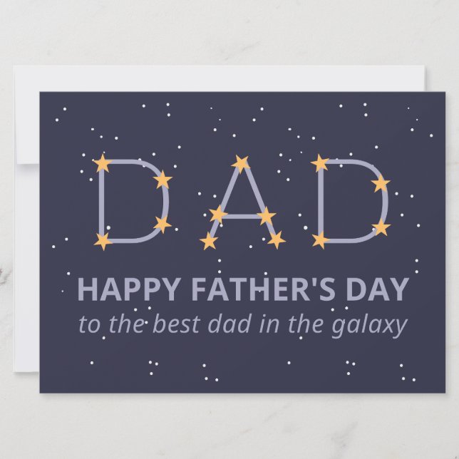 Stjärna Constellation Lycklig Fars dag Card Inbjudningar (Framsida)