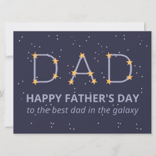 Stjärna Constellation Lycklig Fars dag Card Inbjudningar
