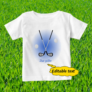 Stjärna, eget namn blått t shirt