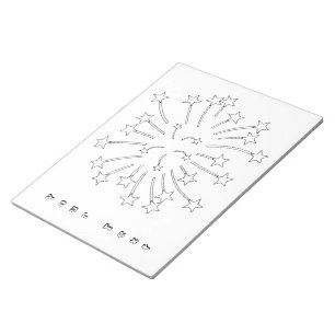 Stjärna Fireworks-konturfärgning av Anteckningsblo Anteckningsblock