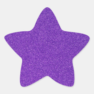 Stjärna för 14 Lila Glitter Print Sparkles-stjärno Stjärnformat Klistermärke