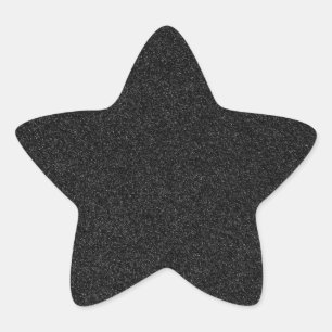 Stjärna för 30 svart glittertryckSparkles Stjärnformat Klistermärke