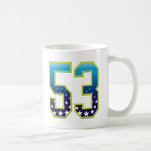 Stjärna för 53 ålder kaffemugg