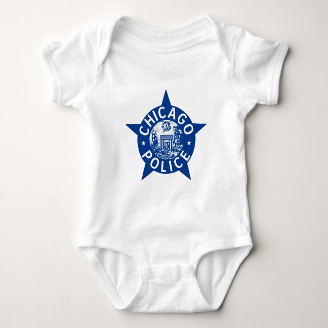STJÄRNA för Chicago polisVINTAGE Tee Shirt (Framsida)