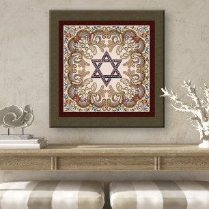 Stjärna för David Elegant Vintage Damask Art-utskr Poster