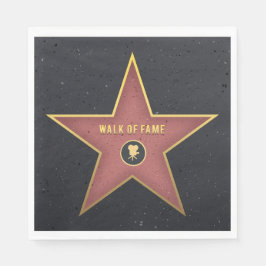 Stjärna för firande av berömmelse pappersservett