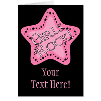 Stjärna för flickastenrosor hälsningskort