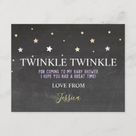 Stjärna för födelsedagsfesttackglimt lite tack kort