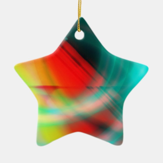 Stjärna för Julgran Julgransprydnad Keramik (Framsidan)