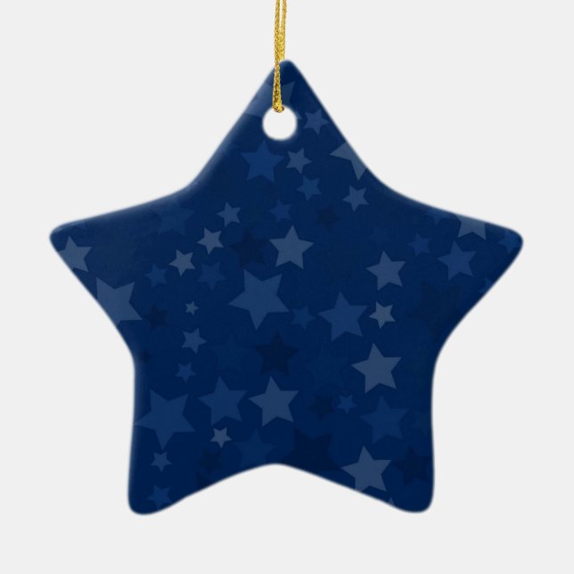 Stjärna för Julgran Julgransprydnad Keramik (Framsidan)