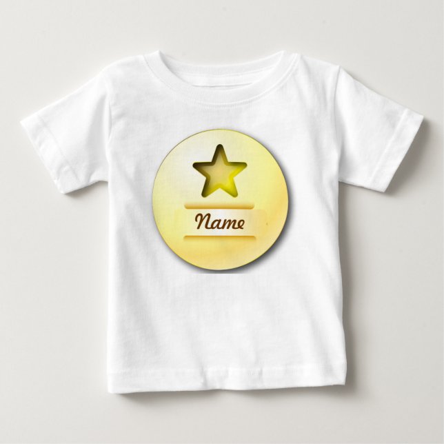 Stjärna för T-tröjasymbolsguld Tee Shirt (Framsida)