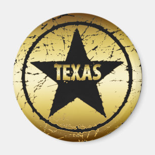 STJÄRNA FÖR TEXAS GRUNGESTIL MAGNET