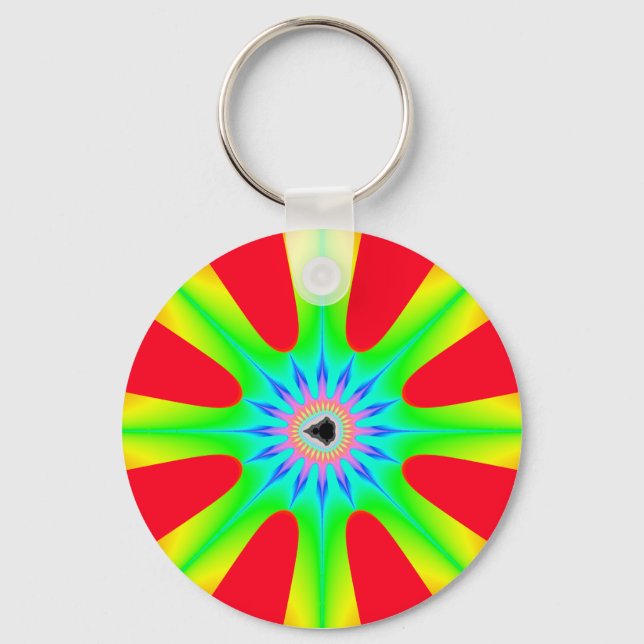 Stjärna - Fractal nyckelkedja Nyckelring (Framsida)