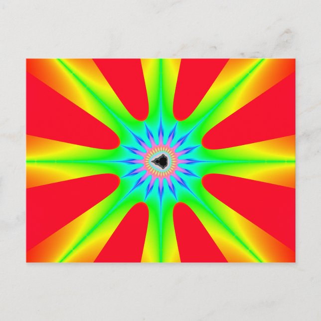 Stjärna - Fractal vykort (Framsida)