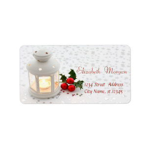 Stjärna Helgdag Adressetikett