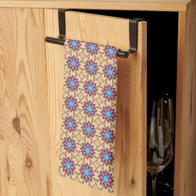 Stjärna i blomman kökshandduk (Thirds Fold)