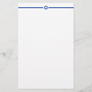Stjärna i David Blue 5,5 x 8,5 tum halv Brev Brevpapper