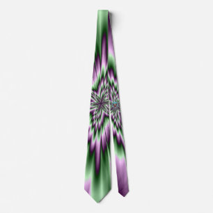 Stjärna i Lila och Grönt Neck Tie Slips