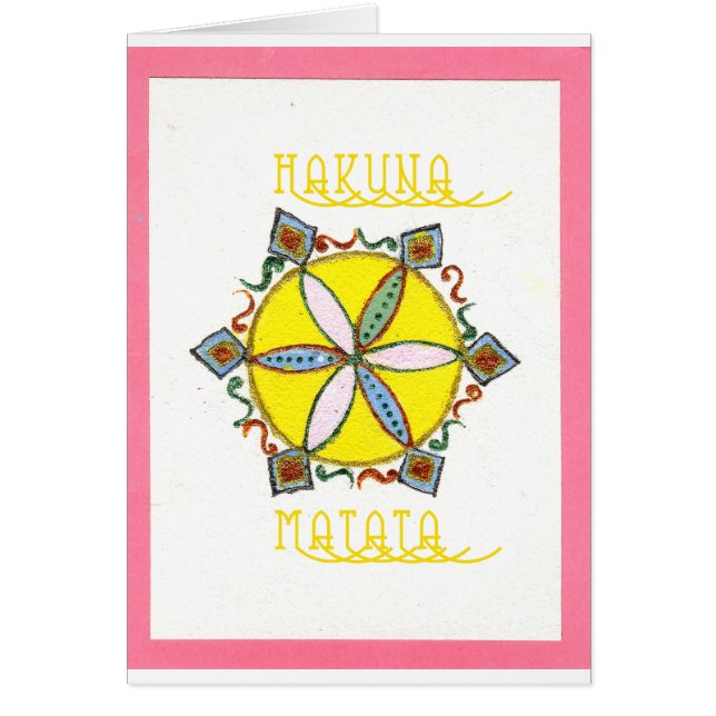 Stjärna i Skapar Hakuna Matata Hälsningskort (Framsidan)