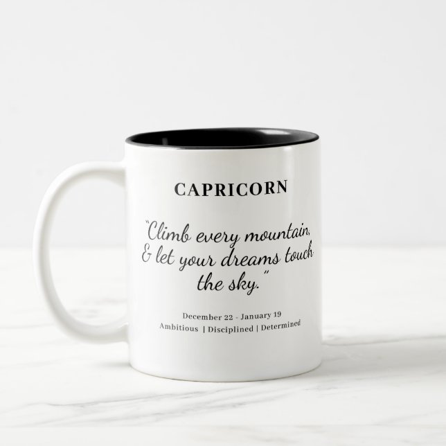 Stjärna kraft: Capricorn Astrology Mugg (Vänster)