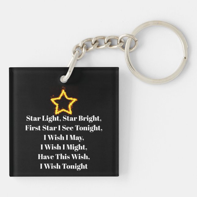 Stjärna ljus stjärna Bright Acrylic Keychain (Baksidan)