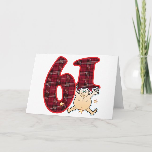 Stjärna Man.pdf för 61 ålder Kort (Framsida)