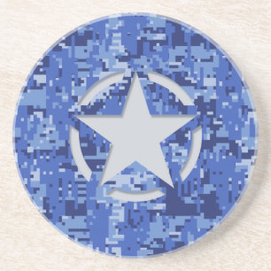 Stjärna Märkrn Decal Navy Blue Camo Underlägg Sandsten