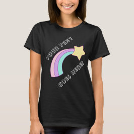 Stjärna med cute-regnbåge med text t-shirt