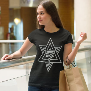 Stjärna med korsad linje t shirt
