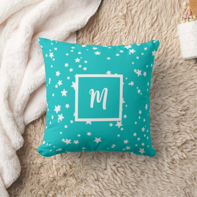 Stjärna mönster monogramkudde kudde (Filt)