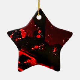 Stjärna mörk abstrakt ornament från återvunnen pla