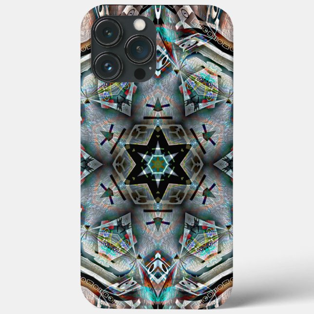 Stjärna och hexagonkalejdoskop med lätt struktur (Baksida)