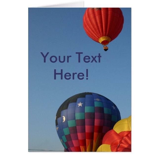 Stjärna- och måneballonger! hälsningskort (Framsidan)