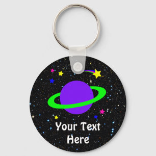 Stjärna och planet Keychain Nyckelring