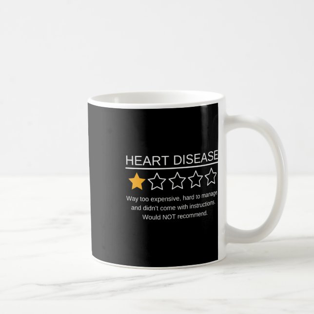 Stjärna omdöme Hjärtattack Funny Hjärtsjukdom Medv Kaffemugg (Höger)