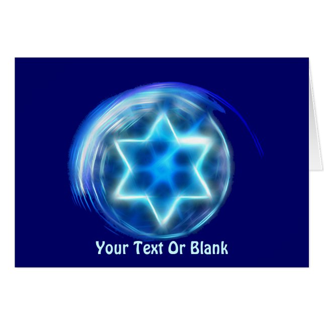 Stjärna omringad hälsningskort (Framsidan Horizontal)